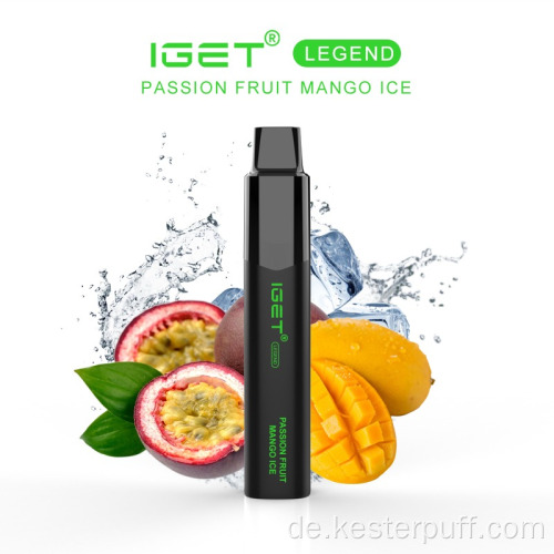 Iget Legende 4000 Puffs Einweg -Vape Vape Blaubeereis